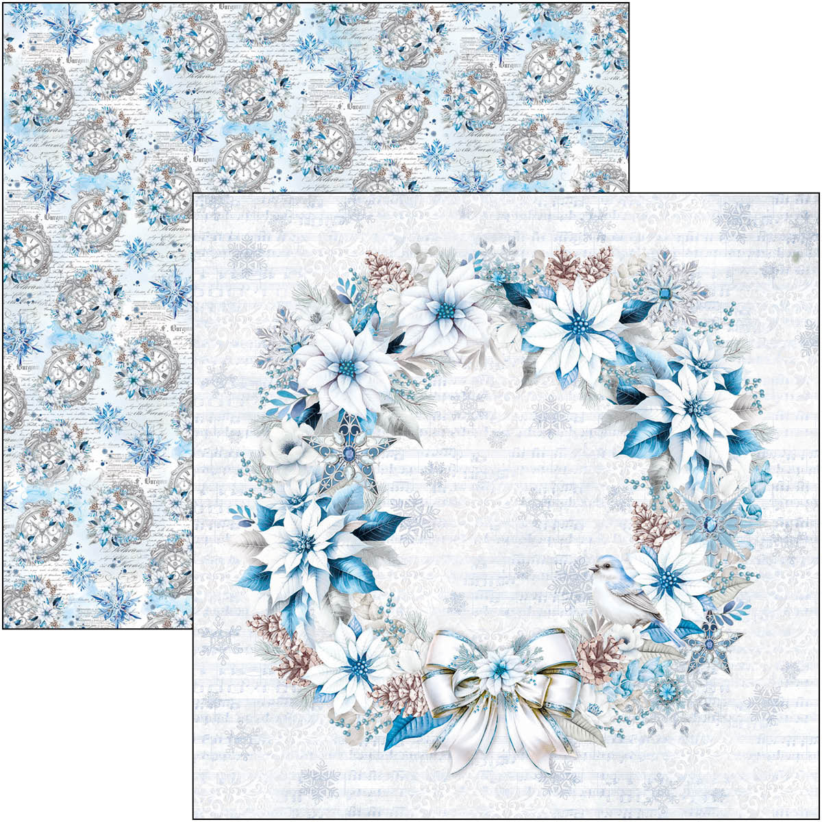 Elegance of Blue Patterns Pad 12
