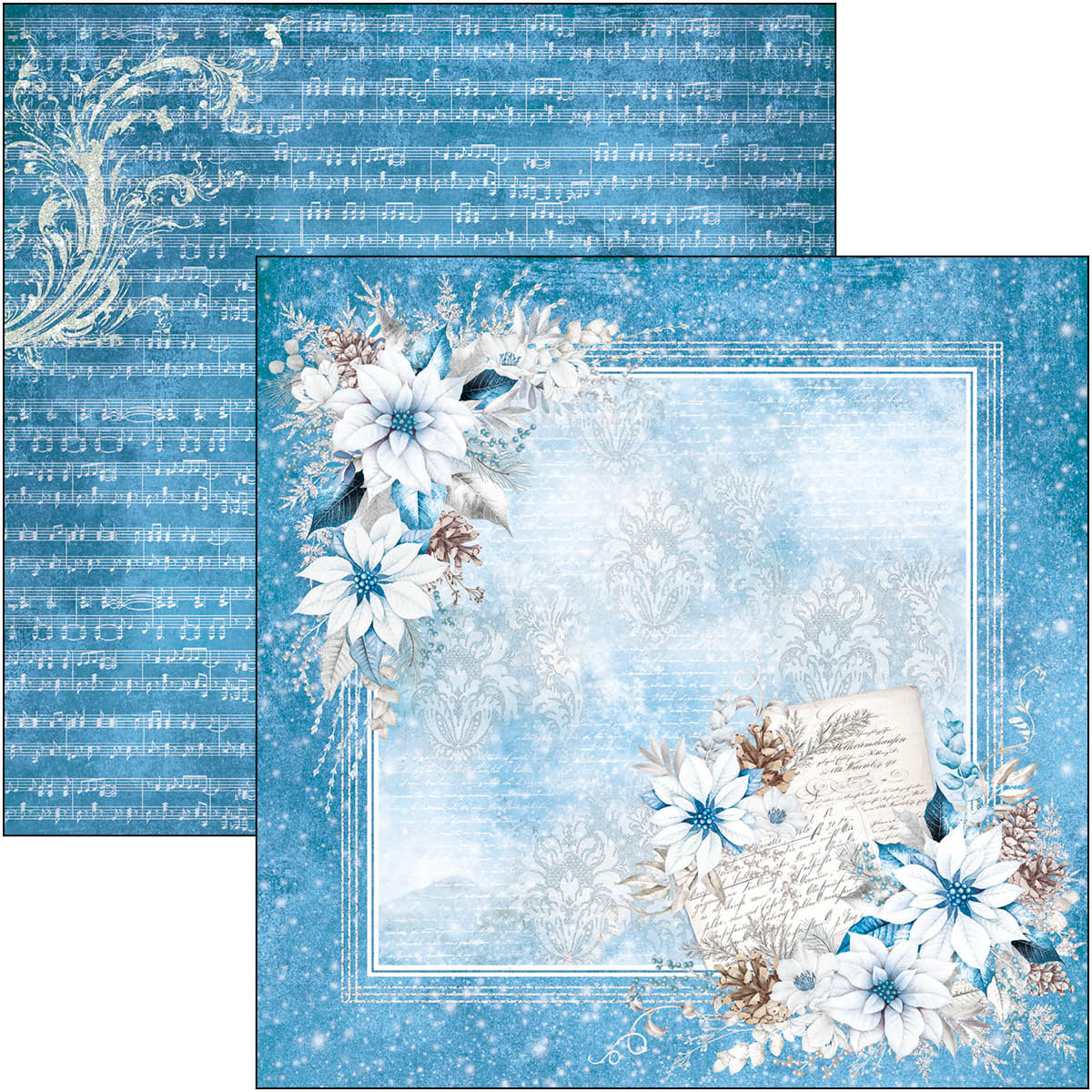 Elegance of Blue Patterns Pad 12