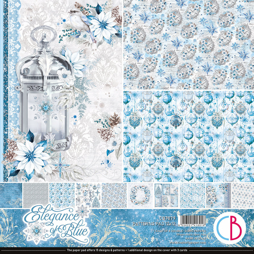 Elegance of Blue Patterns Pad 12