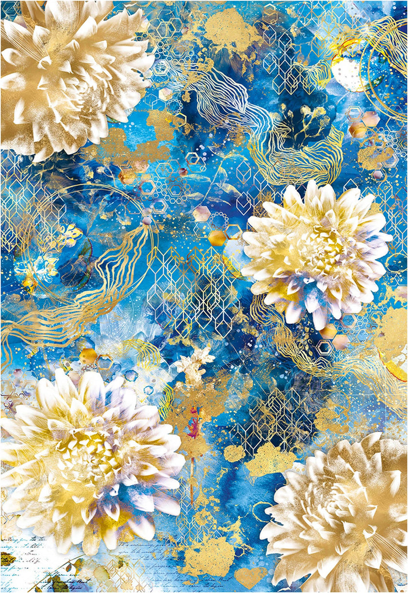 Ciao Bella Vellum Indigo Paper Patterns A4 6/Pkg