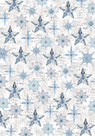 Vellum Elegance of Blue Paper Patterns A4 6/Pkg
