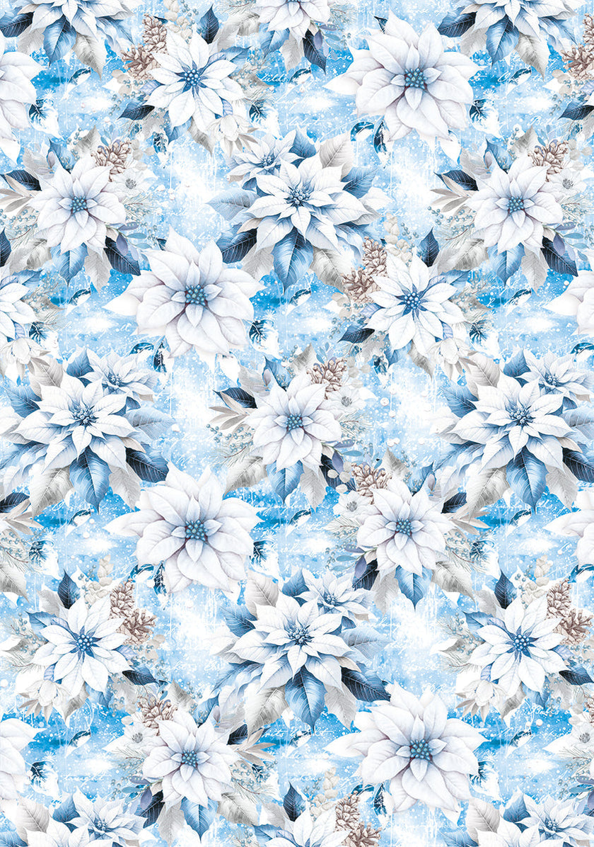 Vellum Elegance of Blue Paper Patterns A4 6/Pkg