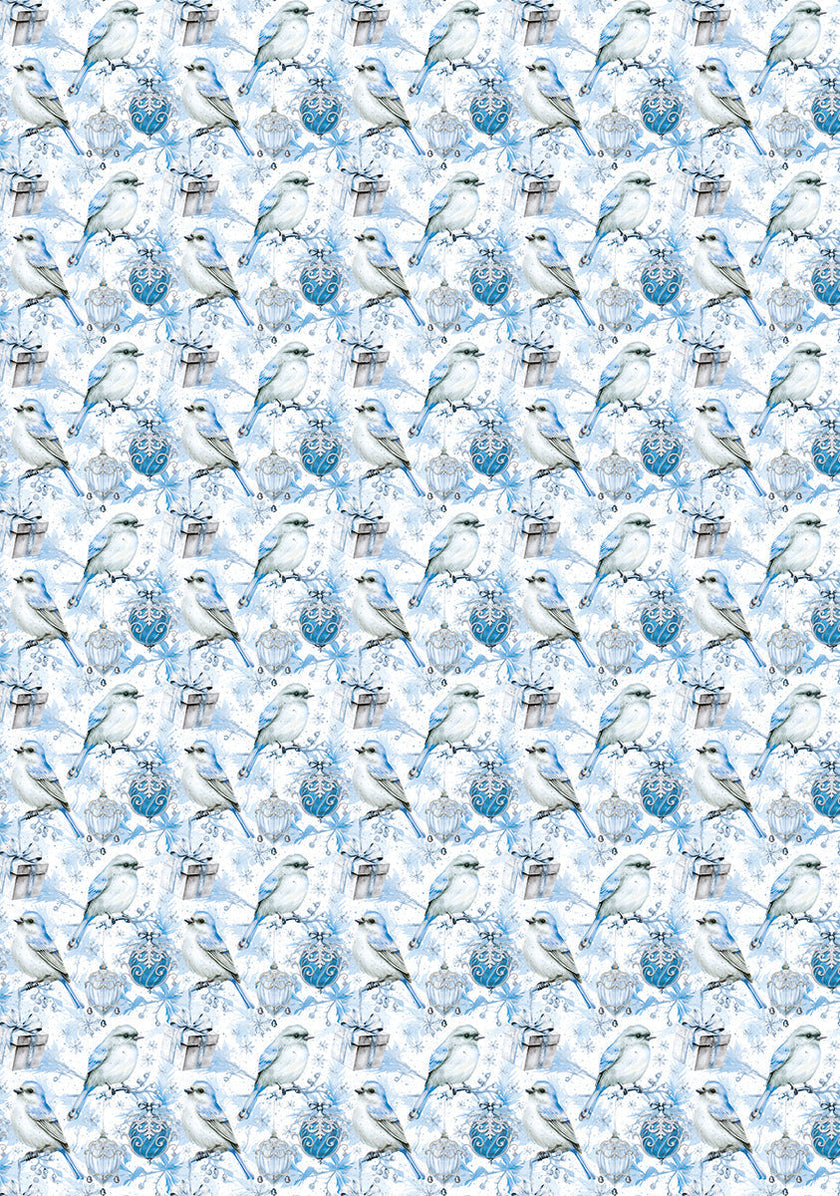 Vellum Elegance of Blue Paper Patterns A4 6/Pkg