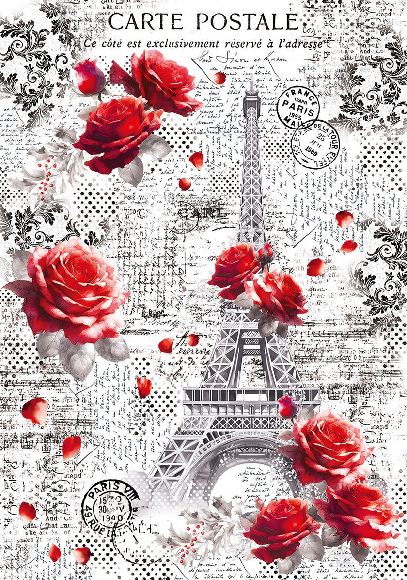 Vellum Paris Je t’aime Paper Patterns A4 6/Pkg