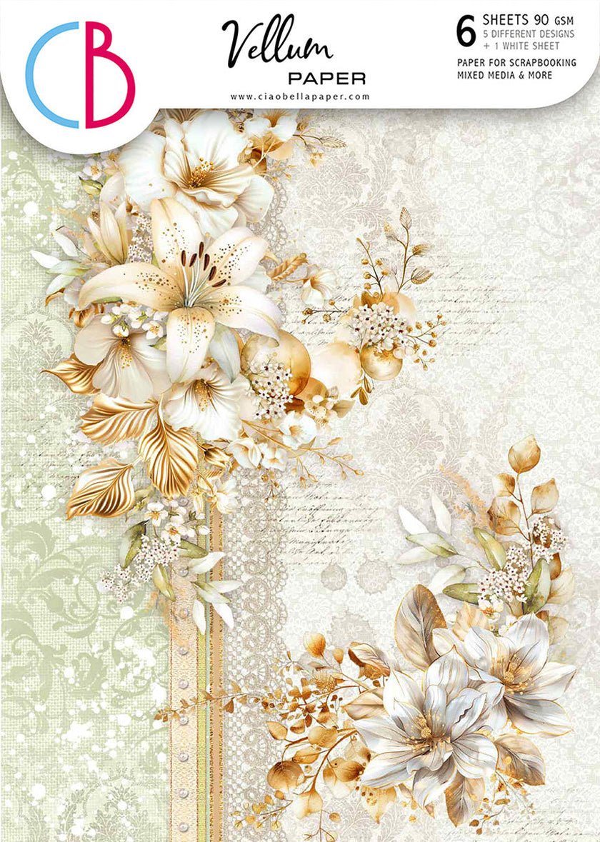 Vellum Blessing Day Paper Patterns A4 6/Pkg