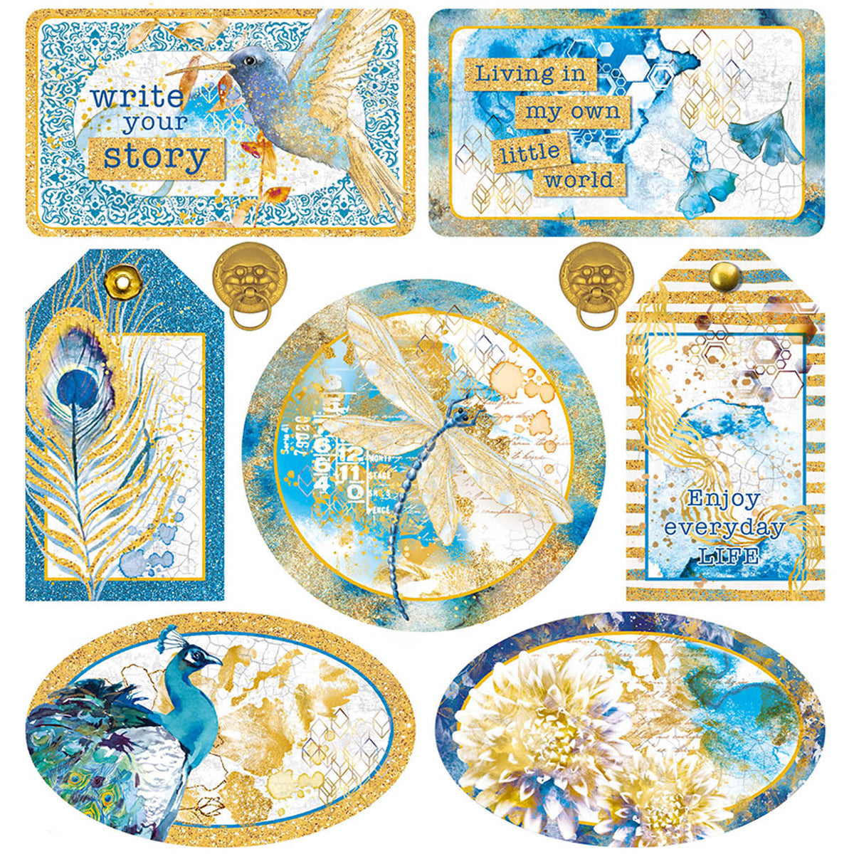 Ciao Bella Vellum Indigo Fussy Cut 6
