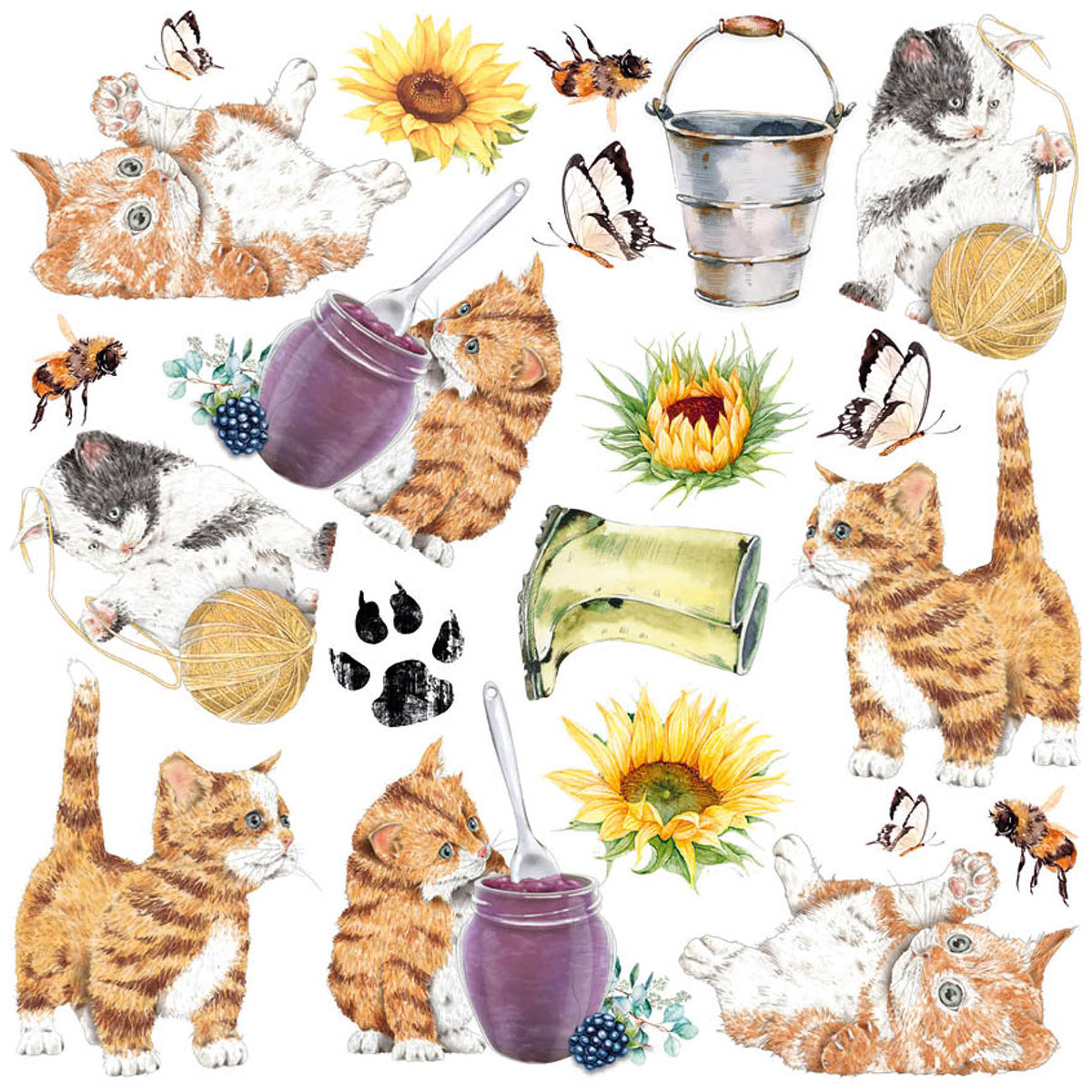 Ciao Bella Vellum Farmhouse Garden Fussy Cut 6