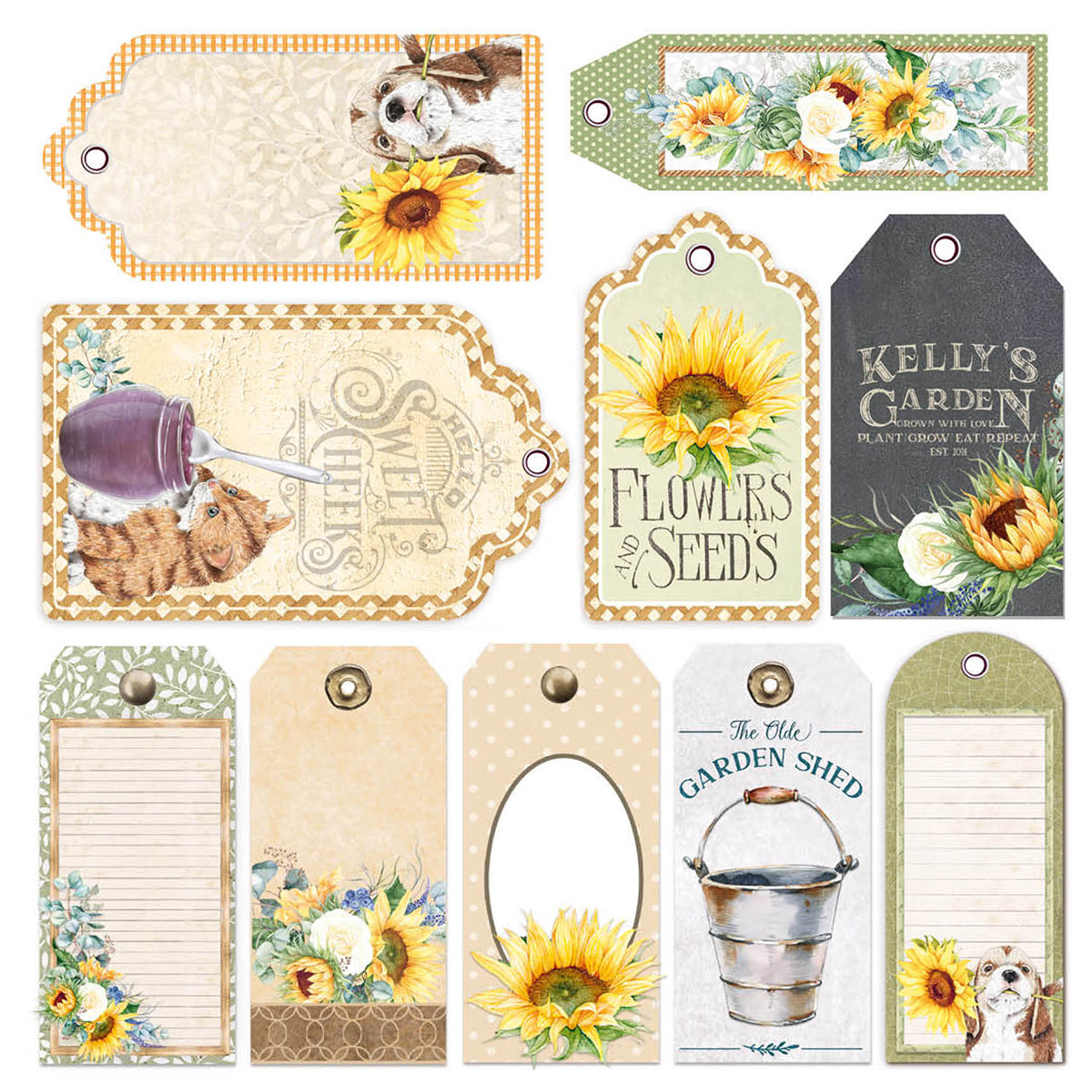Ciao Bella Vellum Farmhouse Garden Fussy Cut 6