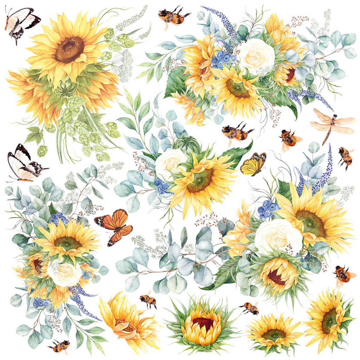 Ciao Bella Vellum Farmhouse Garden Fussy Cut 6
