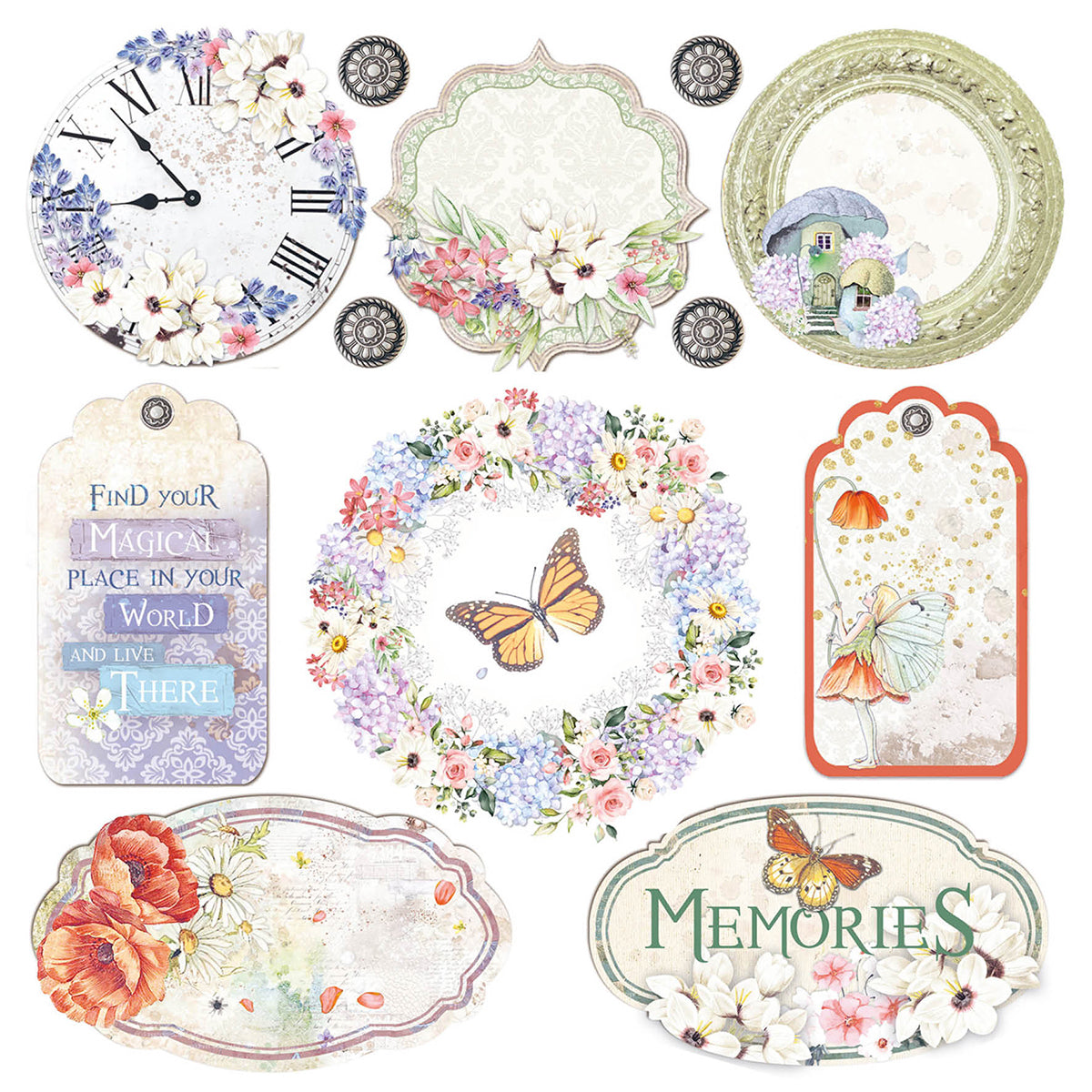 Ciao Bella Vellum Enchanted Land Fussy Cut 6