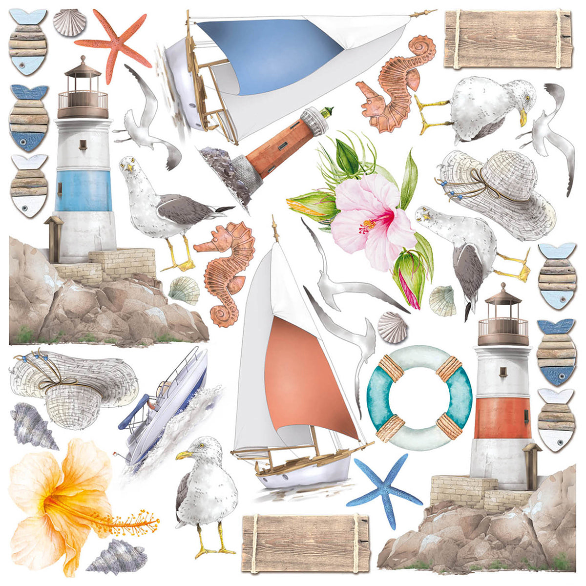 Ciao Bella Vellum Summer Breeze Fussy Cut 6
