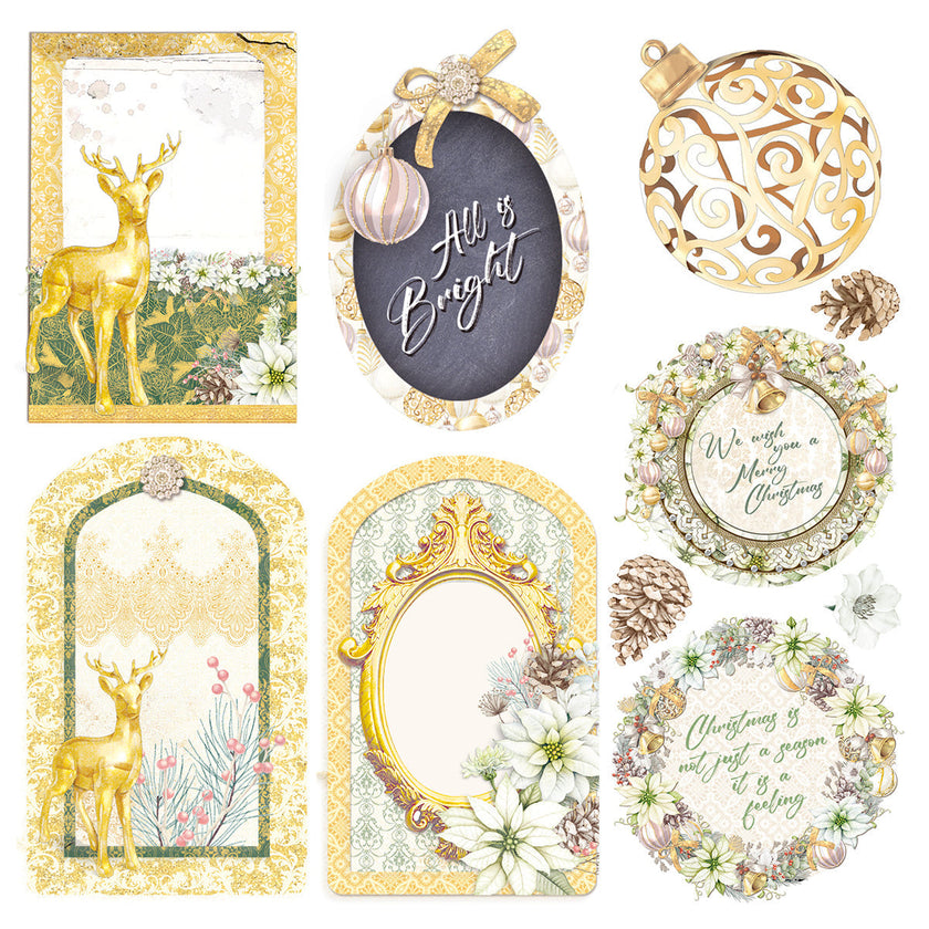 Ciao Bella Vellum Sparkling Christmas Fussy Cut 6
