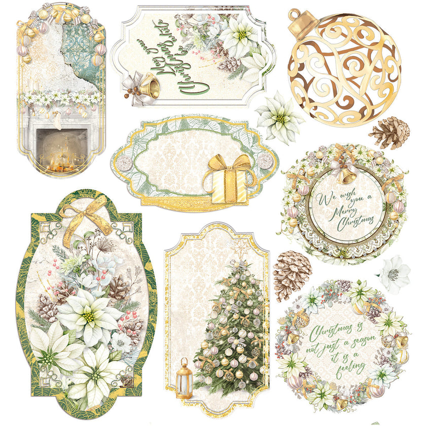 Ciao Bella Vellum Sparkling Christmas Fussy Cut 6