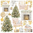 Ciao Bella Vellum Sparkling Christmas Fussy Cut 6