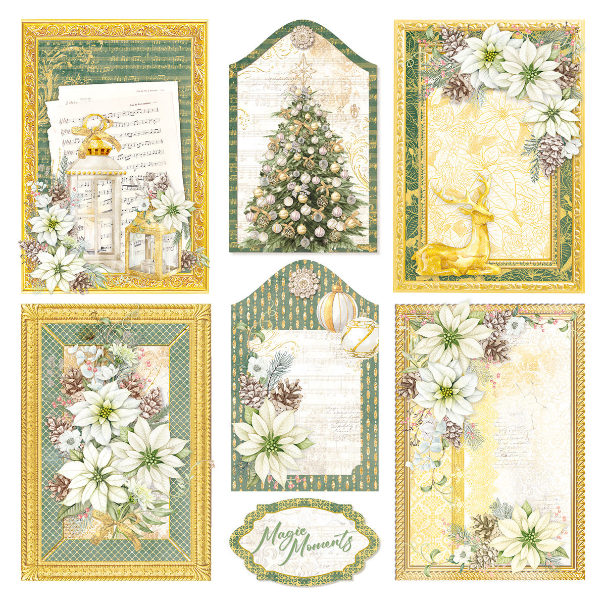 Ciao Bella Vellum Sparkling Christmas Fussy Cut 6