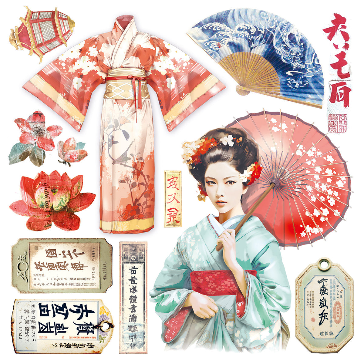Vellum Land Of The Rising Sun Fussy Cut 6