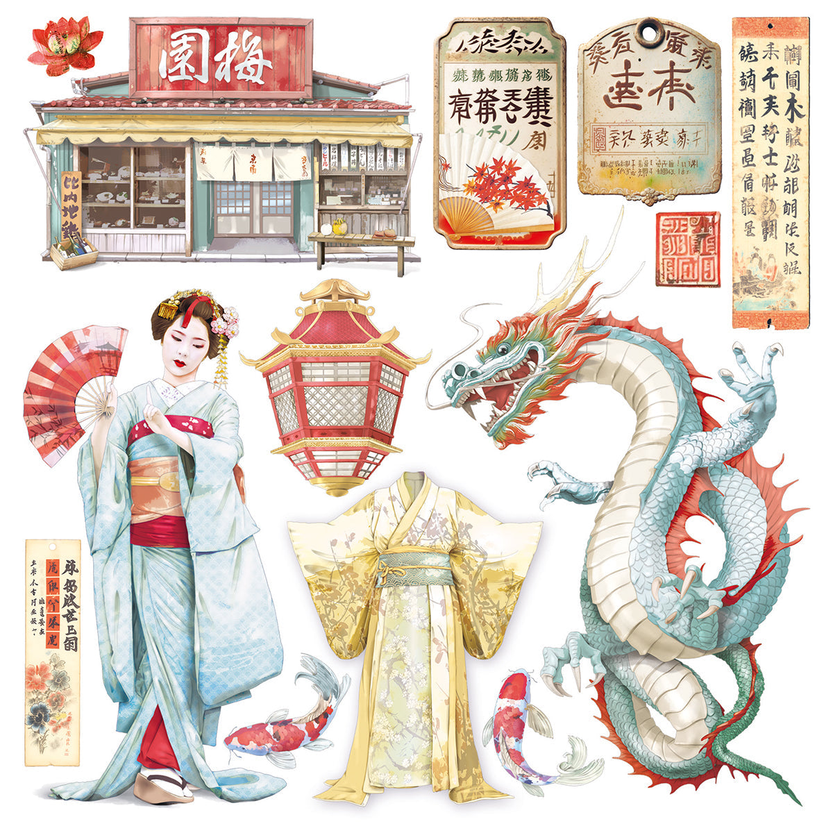 Vellum Land Of The Rising Sun Fussy Cut 6