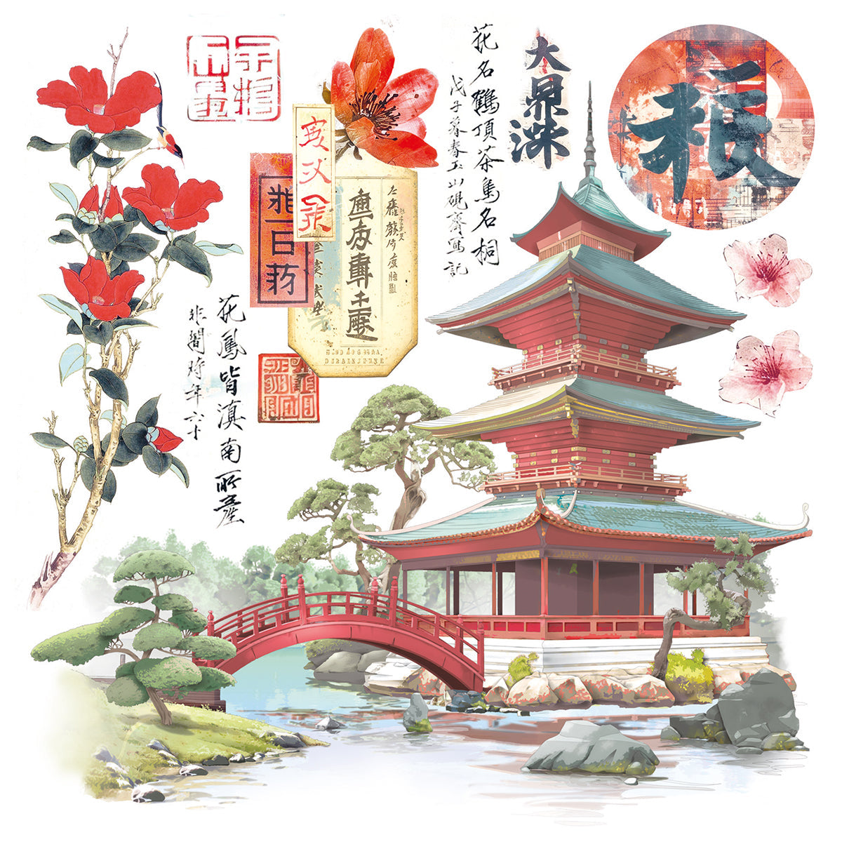 Vellum Land Of The Rising Sun Fussy Cut 6