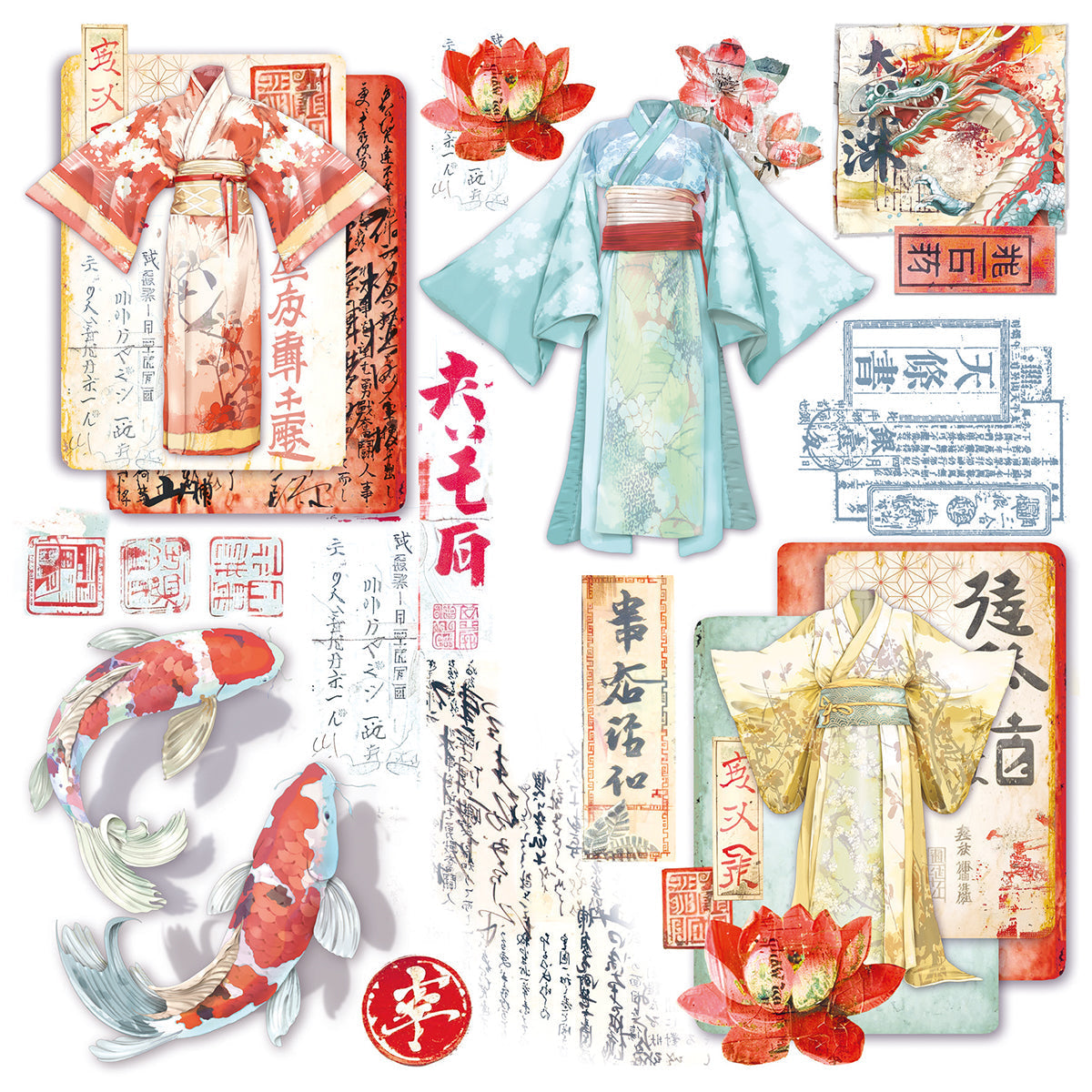 Vellum Land Of The Rising Sun Fussy Cut 6