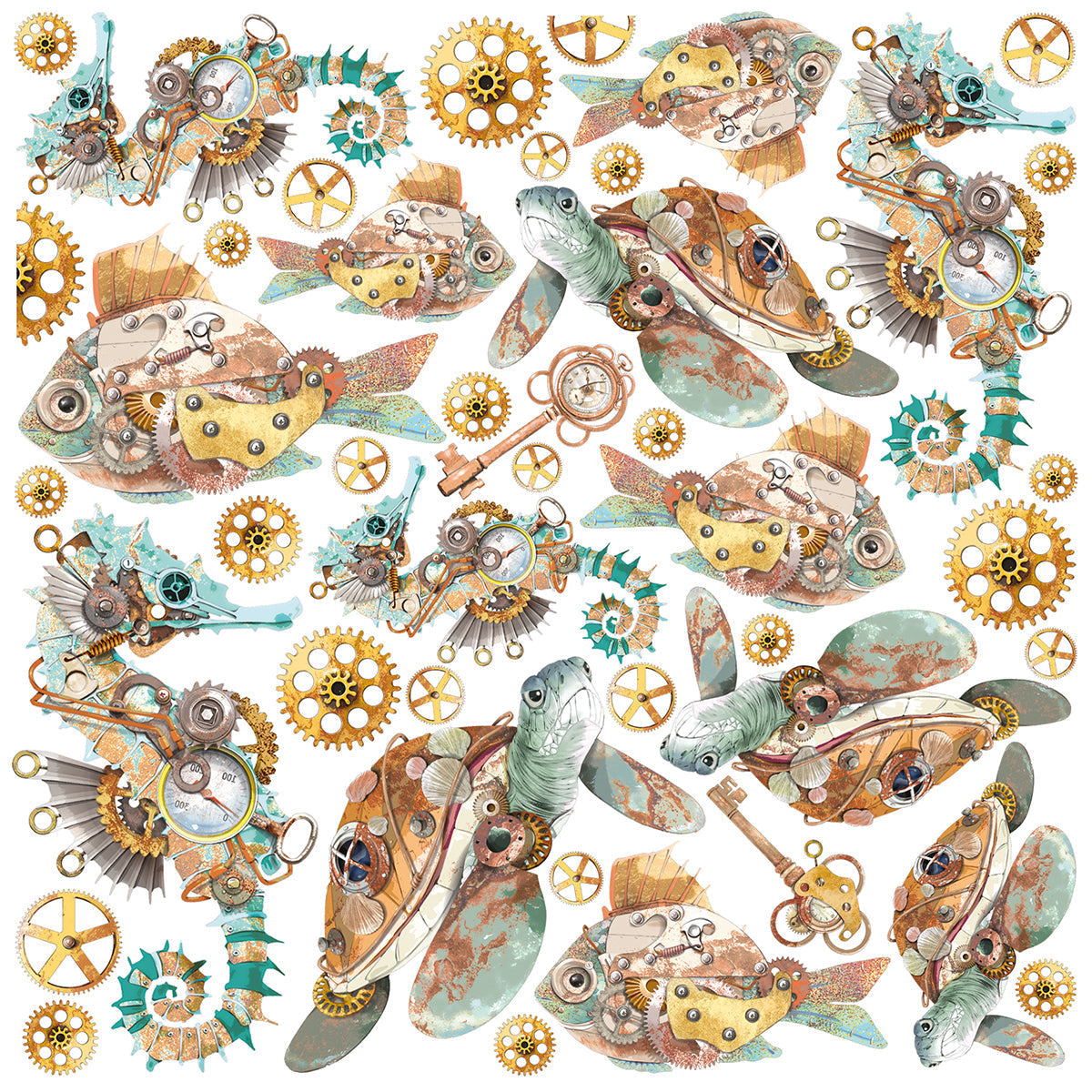 Vellum Coral Reef Fussy Cut 6
