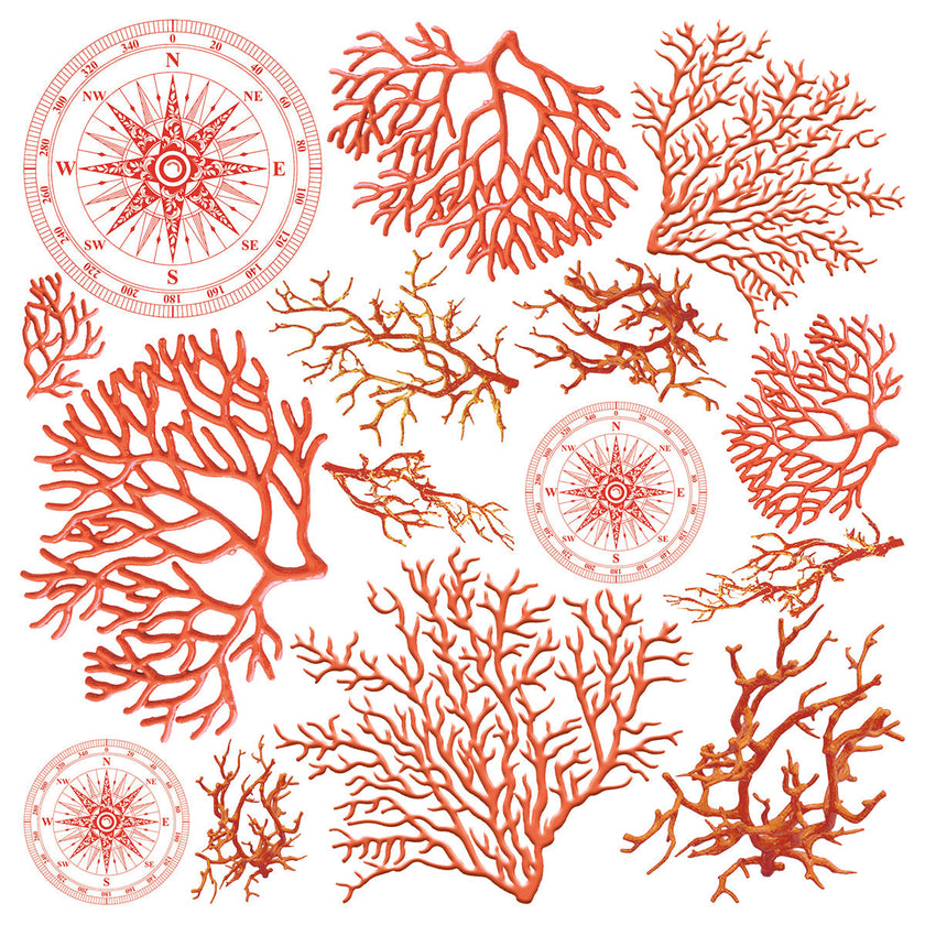 Vellum Coral Reef Fussy Cut 6