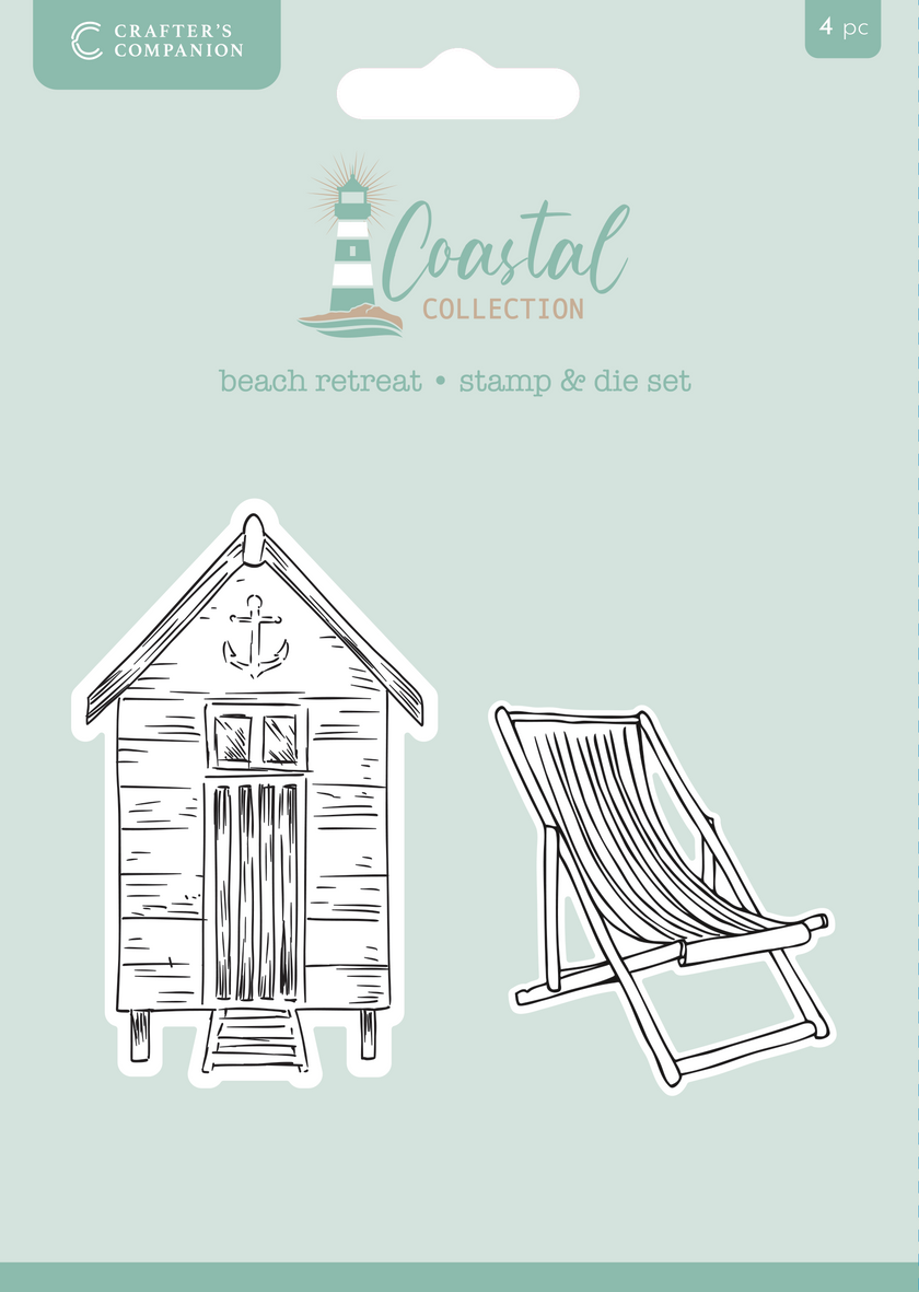 Crafter’s Companion Coastal Collection Stamp & Die - Beach Retreat