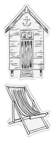 Crafter’s Companion Coastal Collection Stamp & Die - Beach Retreat