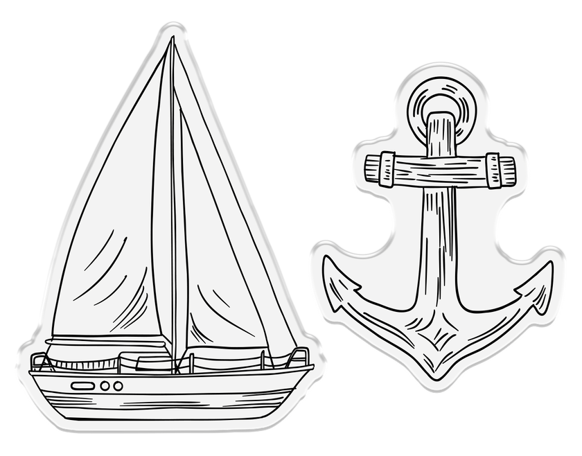 Crafter’s Companion Coastal Collection Stamp & Die - Out at Sea