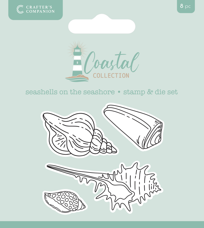 Crafter’s Companion Coastal Collection Stamp & Die - Seashells on the Seashore