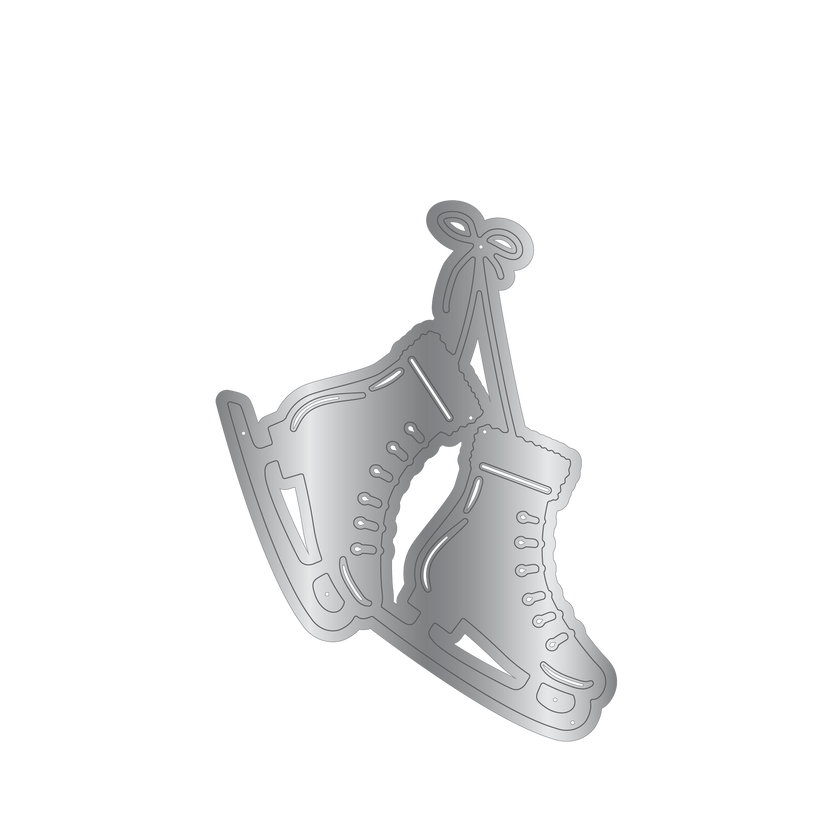 Crafters Companion Metal Die Christmas Embellishment - Ice Skating Boots