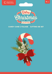 Crafter's Companion Retro Christmas Collection Metal Die Set - Candy Cane & Foilage