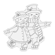 Crafter's Companion Retro Christmas Collection Stamp & Die Set - Snowpeople