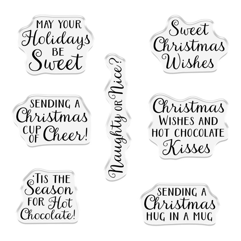Crafters Companion Stamp & Die - Hot Chocolate