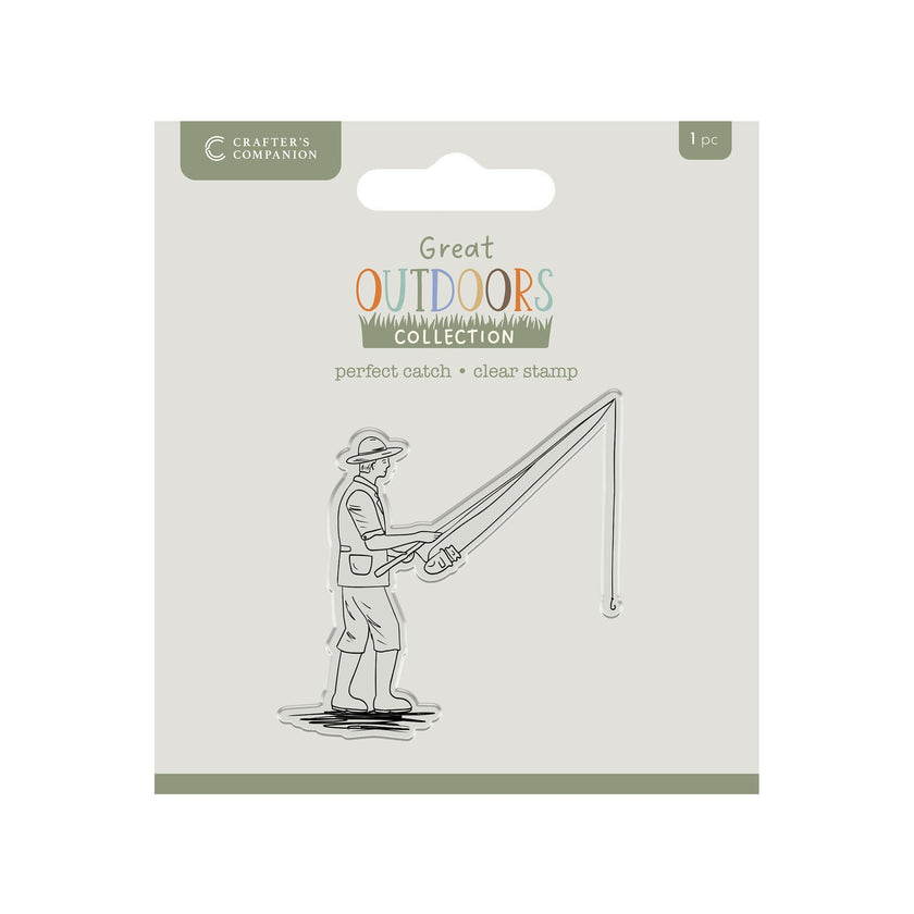 Crafters Companion The Great Outdoors Clear Acrylic Stamp Set - Perfect Catch