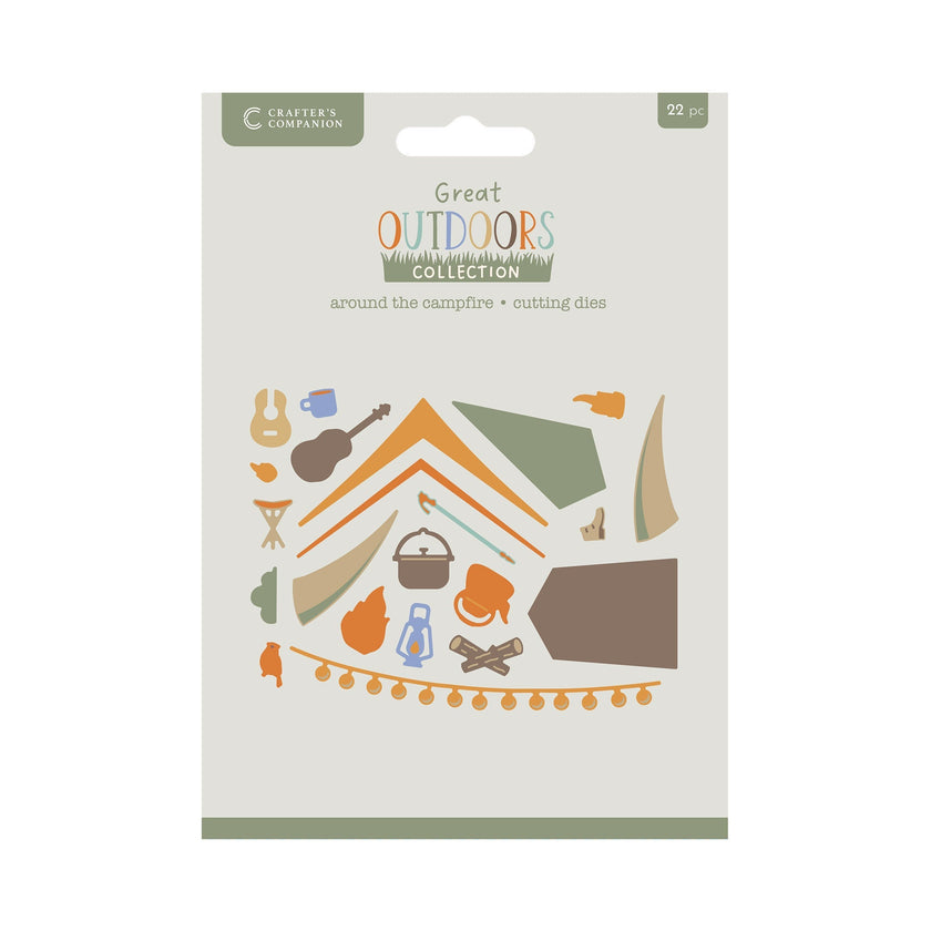 Crafters Companion The Great Outdoors Metal Die Set - Around the Campfire