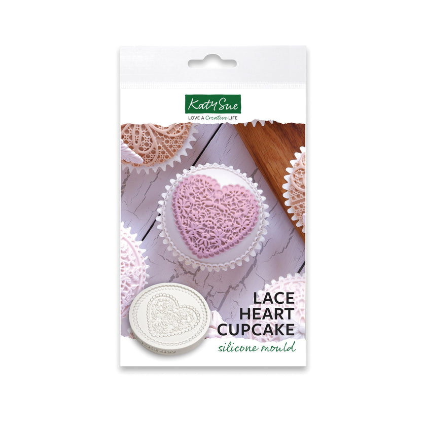 Lace Heart Cupcake Silicone Mould