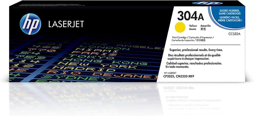 HP 304A (CC532A) Yellow Original LaserJet Toner Cartridge