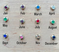 Heart Stone Necklaces in gold - various birthstone colours