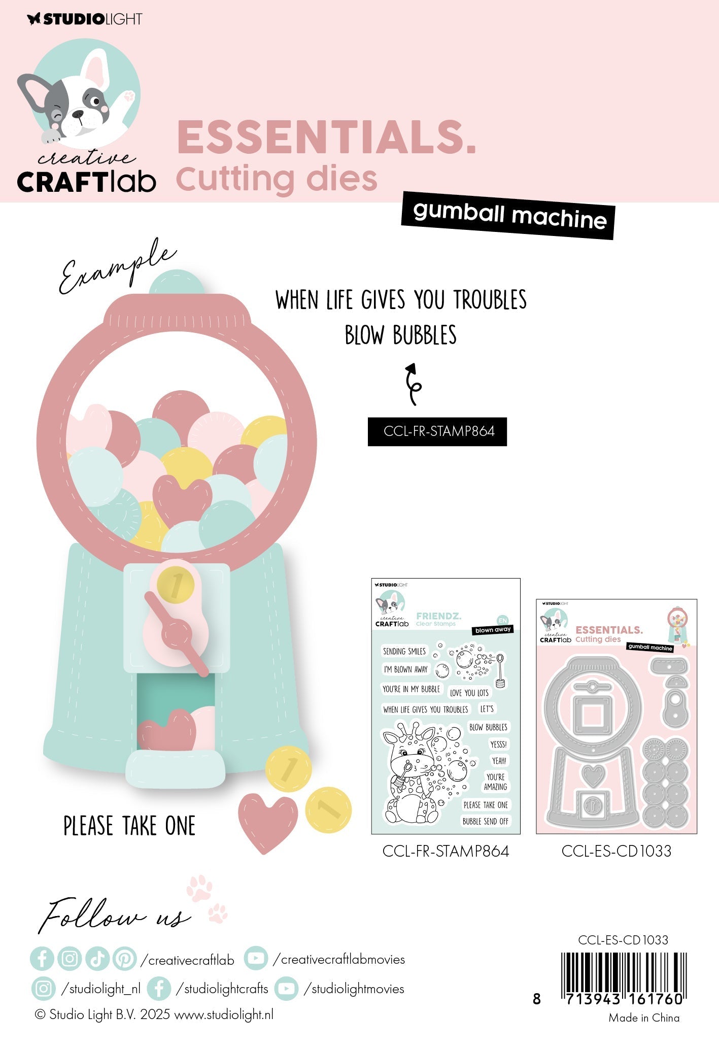 CCL Cutting Die Gumball Machine Essentials 17 Pieces