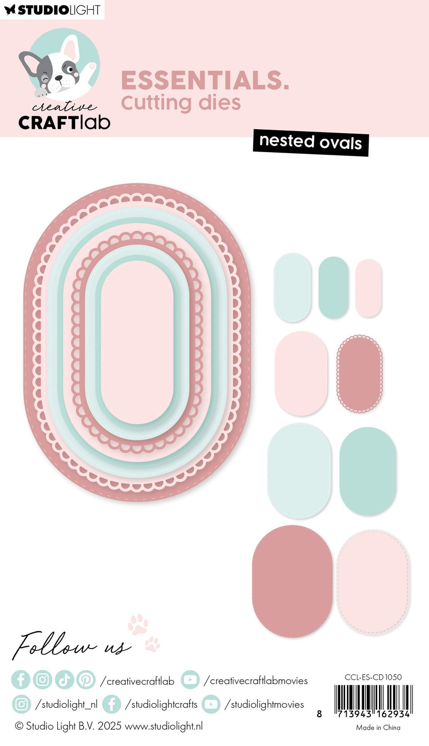 CCL Cutting Die Nested Ovals Essentials 9 Pieces