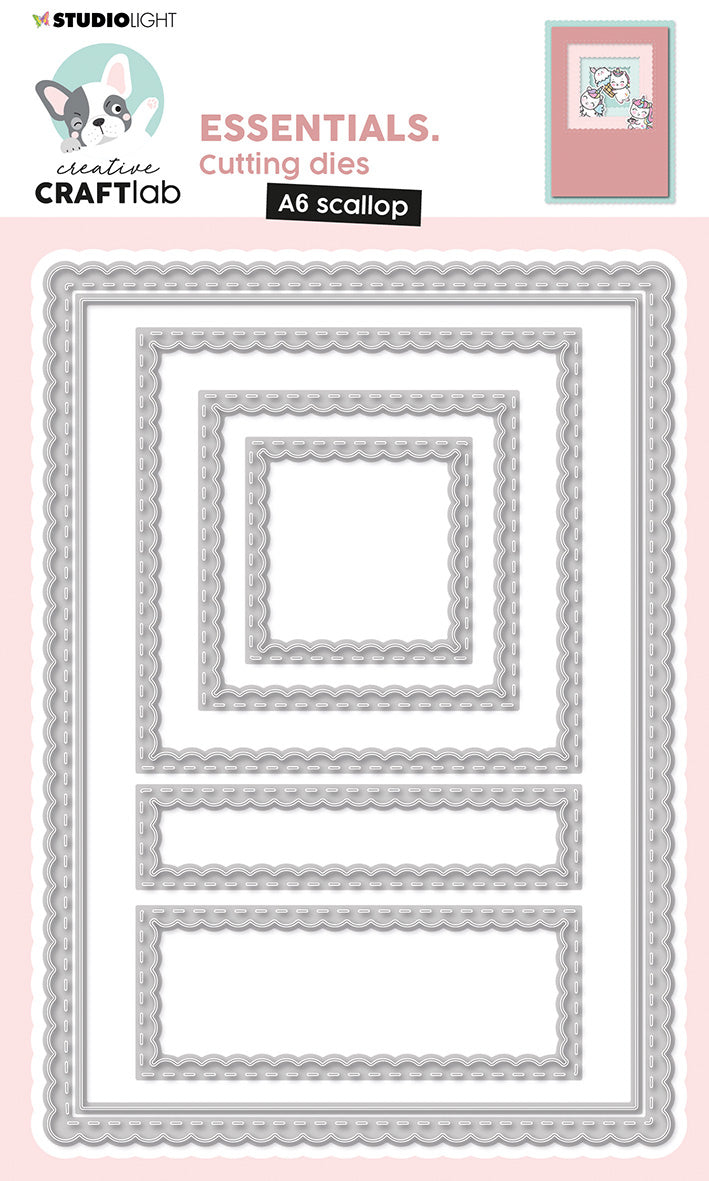 CCL Cutting Die Scalloped Square Essentials 150x107x1mm 1 PC nr.425