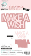 CCL Cutting Die Make A Wish Essentials Wordz XL 79x138x1mm 2 PC nr.470