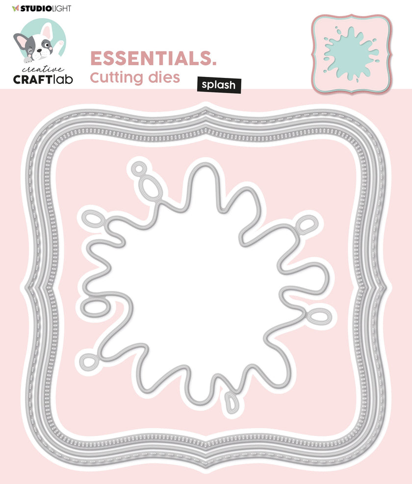 CCL Cutting Die Square Splash Essentials 150x150x1mm 7.87x6.69x0.04 inch 4 PC nr.540