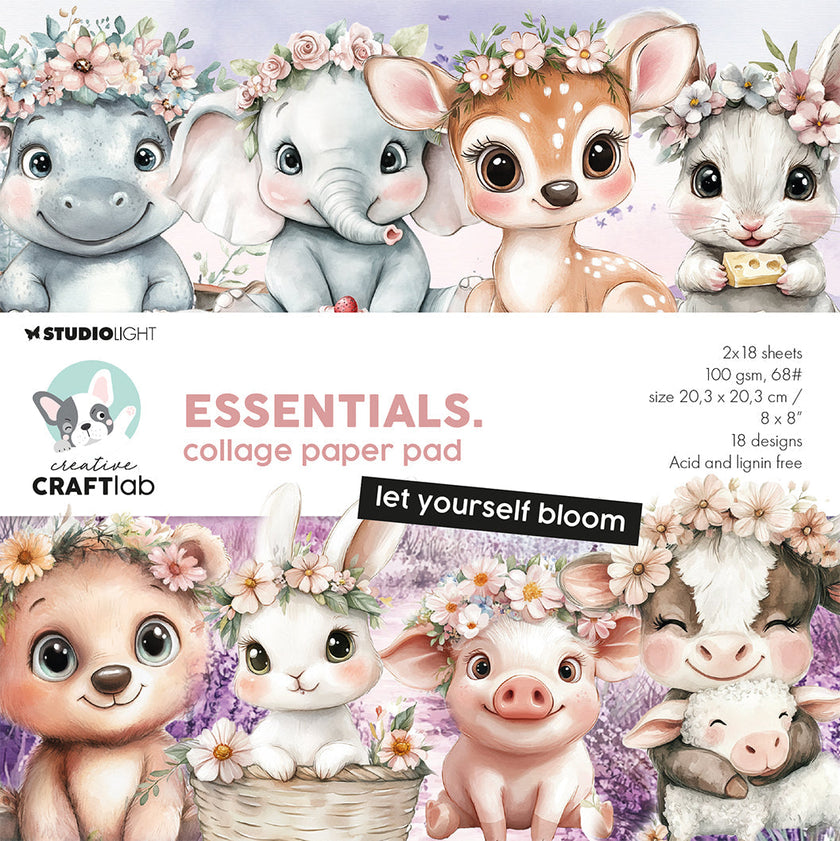 CCL Collage Paper Pad Let Yourself Bloom Essentials 36 Sheets