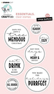 CCL Clear Stamp Xmas Buttons Essentials 96x142x1mm 7 PC nr.556