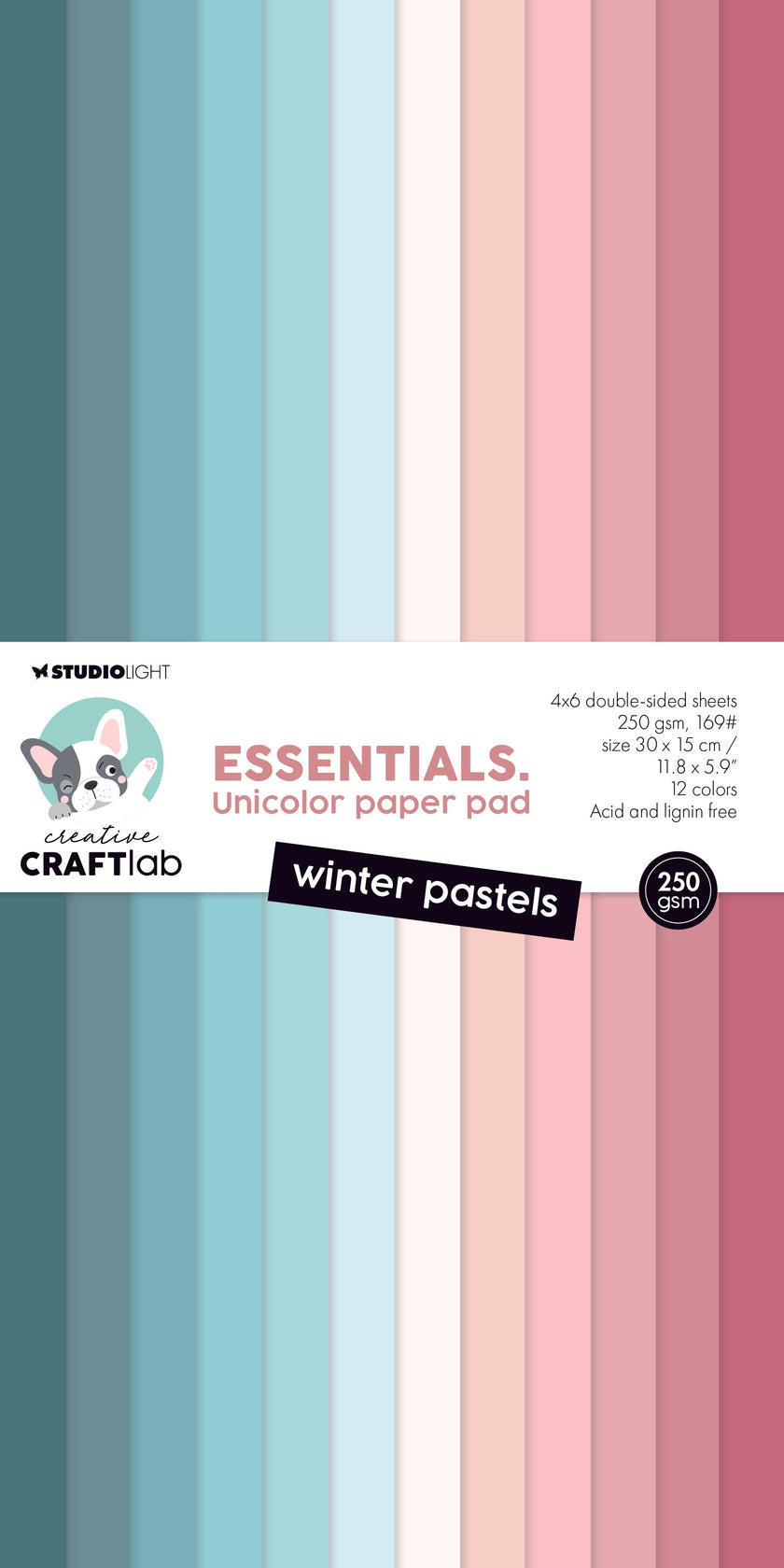 CCL Unciolor Paper Pad Winter Pastels Essentials 24 Sheets
