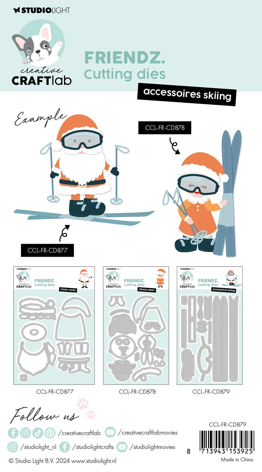 CCL Cutting Die Accessoires Skiing Friendz 11 PC