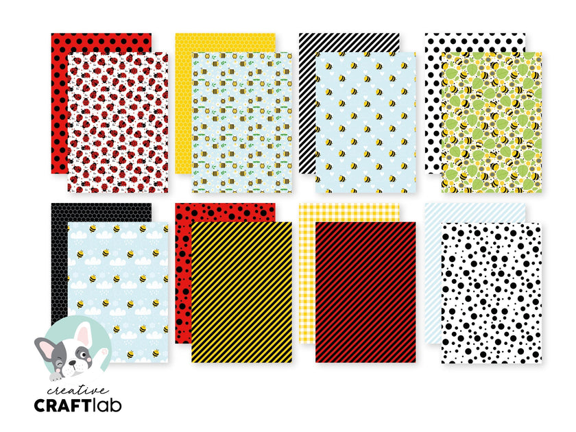 CCL Designer Paper Pad Bee-Lightful Friendz 24 Sheets