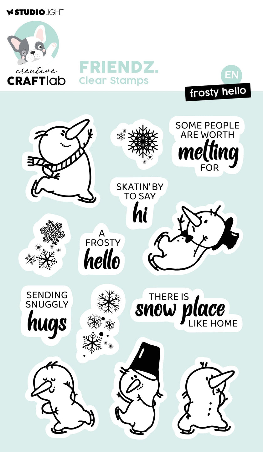 CCL Clear Stamp Frosty Hello Friendz 210x148xmm 13 PC nr.570