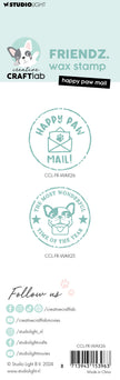 CCL Wax Stamp With Handle Happy Paw Mail Friendz 2 PC
